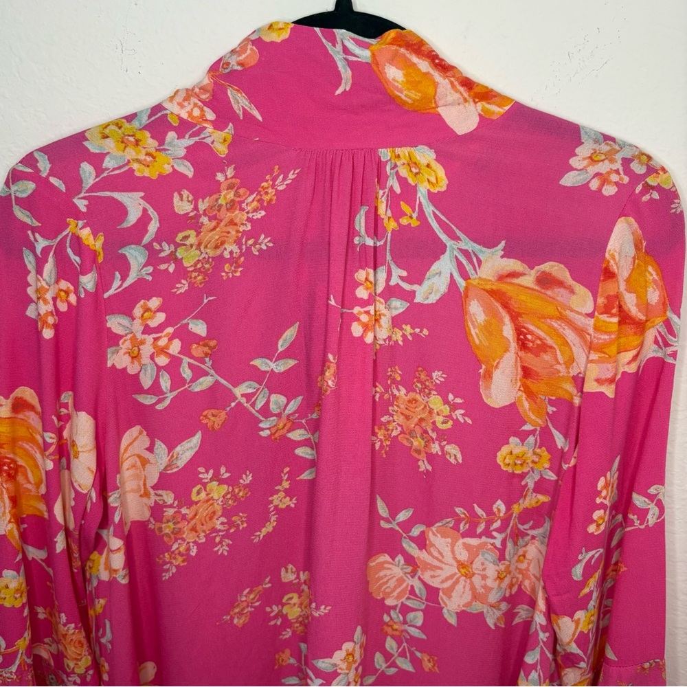 Free People Tate Floral Print Tunic Dress in Lollipop Combo size Large NWT - Picture 2 of 16